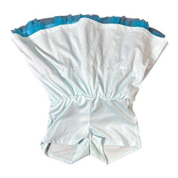 Girls Justice Layered Tulle Skirt-Shorts Combo Size 8 Aqua & Teal Blue - Picture 4 of 5